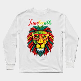 lion juneteenth shirts women dress Black history freedom Long Sleeve T-Shirt